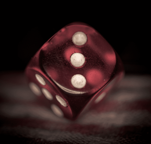 dice used in dropping dice game. Phot credit: Mike Szczepanski