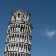 Leaning Tower of Pisa reflecting Leaning Tower of feetza contest. Photo credit: Marco Ceschi