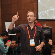 Mark Collard presenting a keynote facilitator training workshop in China