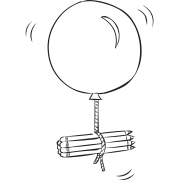 Pencils tied to a balloon as seen in exciting team challenge called Up The Challenge