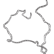 Rope configured to represent map of Australia, as seen in creative team-building exercise Map Making