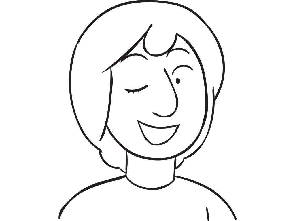 Man facing forward and winking playfully as seen in the fun partner game Winker