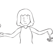 Woman playing a quick group energiser called Gotcha