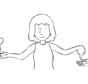 Woman playing a quick group energiser called Gotcha