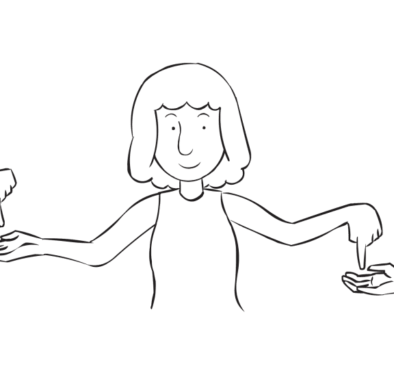 Woman playing a quick group energiser called Gotcha