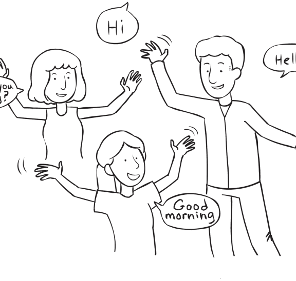 Group of people mingling together, as part of powerful icebreaker game that sets the tone called Elevator Air