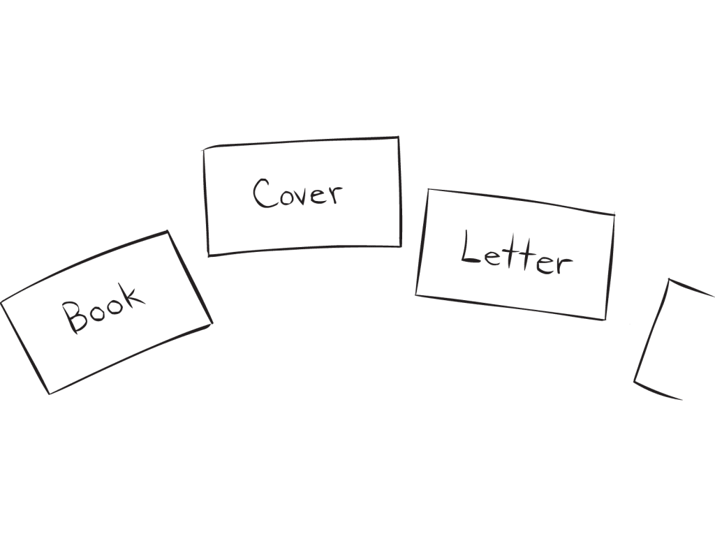 Set of index cards with words forming part of challenging word puzzles called Word Circles