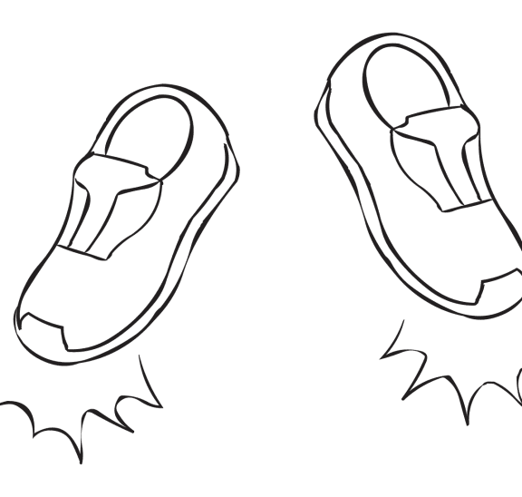 Pair of Magic Shoes ready to be used in team traversing challenge