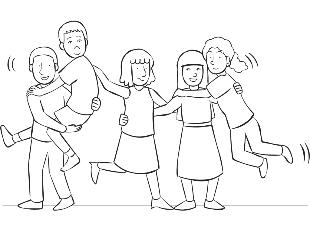 Small group of people working together to cross an area in collaborative team challenge Four Pointer