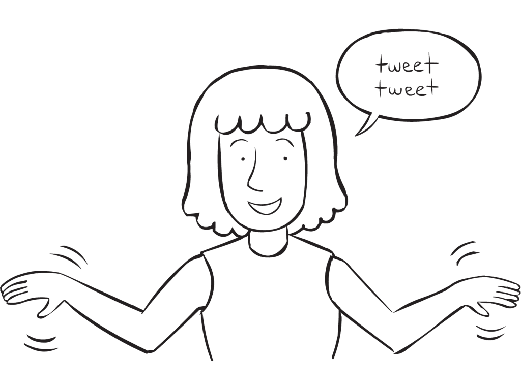 Woman waving her arms acting like a bird in hilarious circle game King Frog