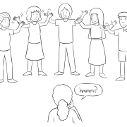 Interactive group warm-up energiser called Follow The Leader