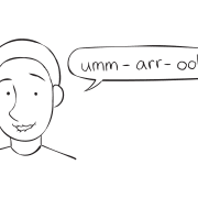 Mum talking with his lips covering his teeth, as seen in Veggie Veggie silly group game