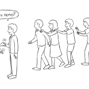 Interactive mingling game in which everyone is Finding Nemo