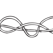 Length of rope sotting ground presenting team puzzle called Not A Knot