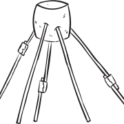 Sticks of spaghetti poked into a marshmallow, as seen in classic team-building activity Marshmallow Challenge