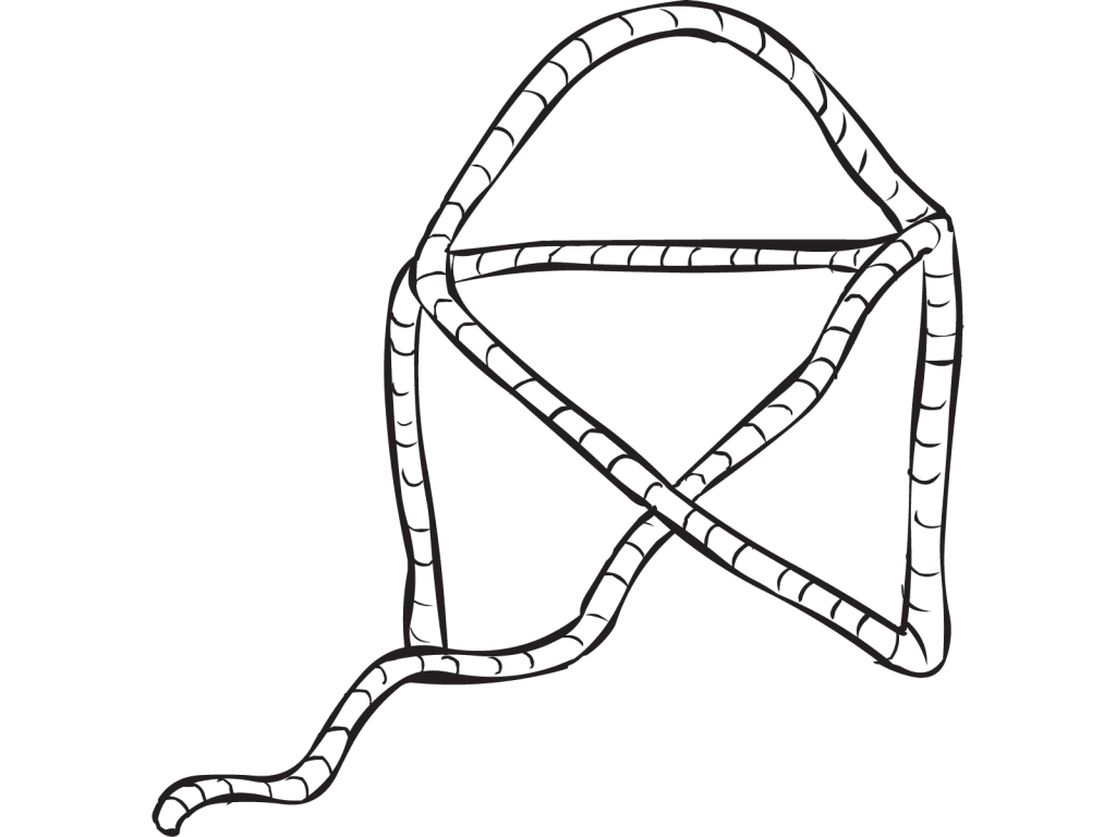 Length of rope configured to look like the rope puzzle challenge of Rope House