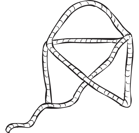 Length of rope configured to look like the rope puzzle challenge of Rope House