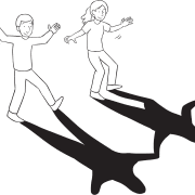 Outdoor team challenge in which two people cast the longest shadow onto the ground in front of them