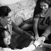 Students together building positive school culture.