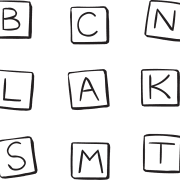 Set of letters to play Human Boggle interactive word game