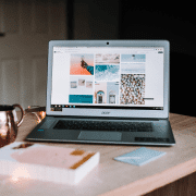 Top ten blog popular articles posts on laptop. Photo: Anete Lusina