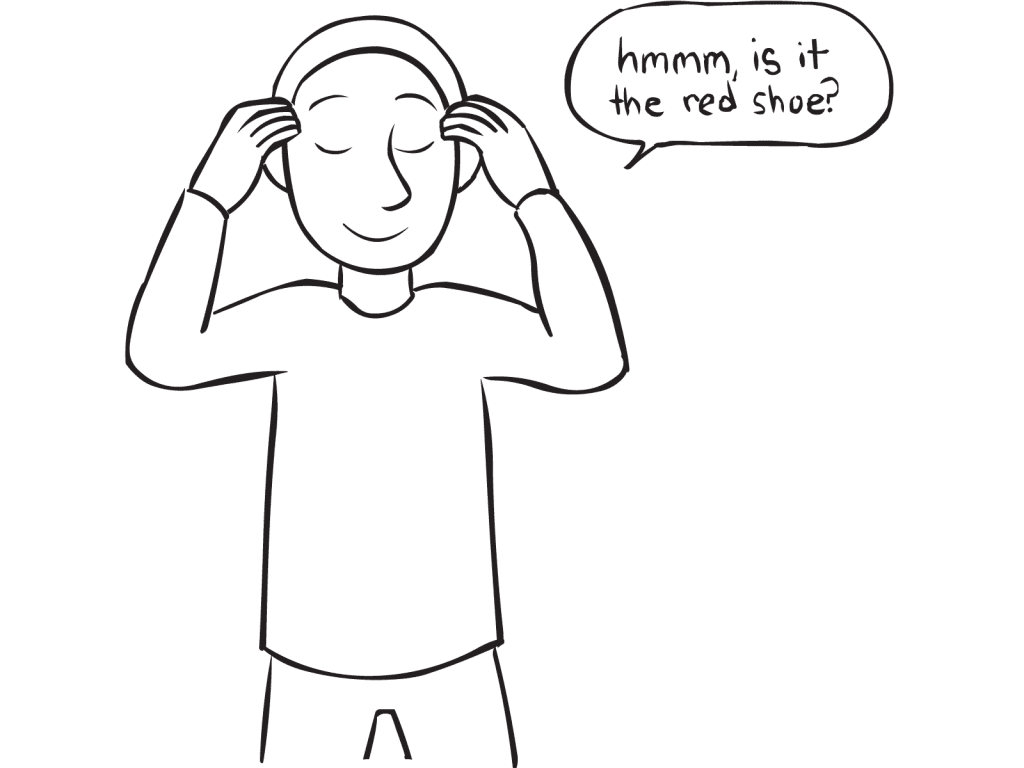 Man conjuring black magic as part of mind-reading game