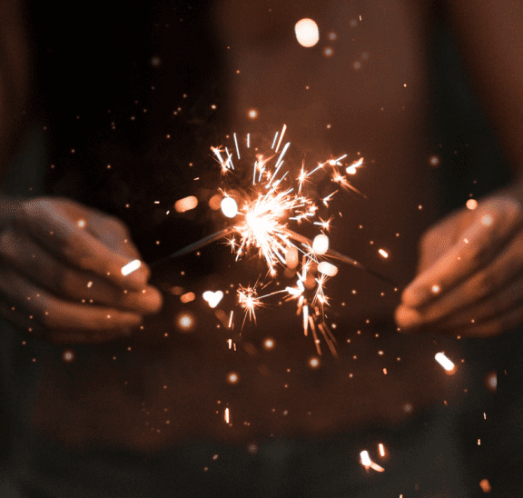 How to spark engagement, sparkler in hands. Credit Ethan Hoover