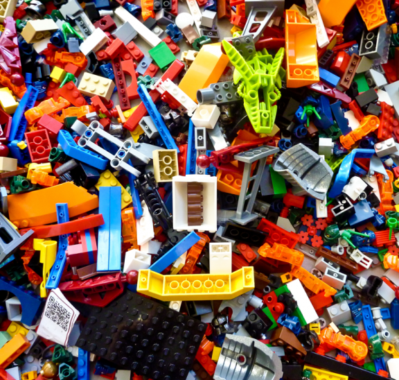 Be creative leading group games with Lego bricks. Credit Rick Mason