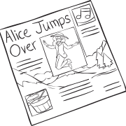 Creative reflection activity Album Cover featuring artwork of woman jumping for joy