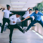 Staff enjoying corporate team building activities. Credit Husna Miskandar