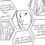 Illustration of thought-provoking debrief cards called We Engage Cards