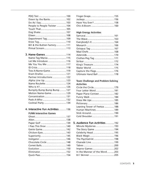 Count Me In Table of Contents page 2