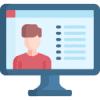 Illustration of desktop online learning