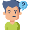 Illustration of perplexed thinking man