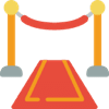Illustration of red carpet with rope