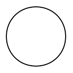 Empty line drawing of a circle