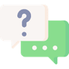 Illustration of question inside talking bubble