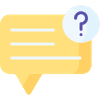 Illustration of question mark with text box