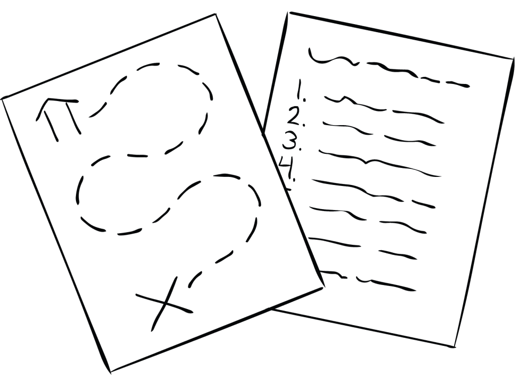 Two maps which are used in the fun team-building challenge of Treasure Hunt