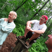 Mark leading the Trust Fall or Fall from Height group initiative