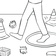 Illustration of person walking through Pathfinder trust-building exercise