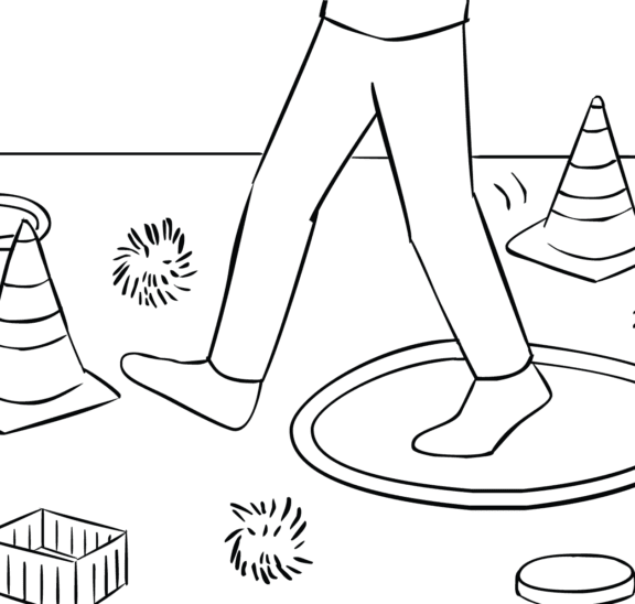 Illustration of person walking through Pathfinder trust-building exercise