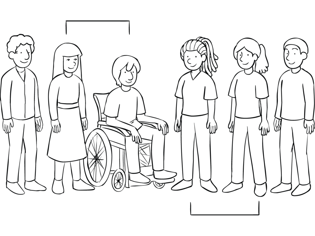 Group playing Two by Four challenging team puzzle