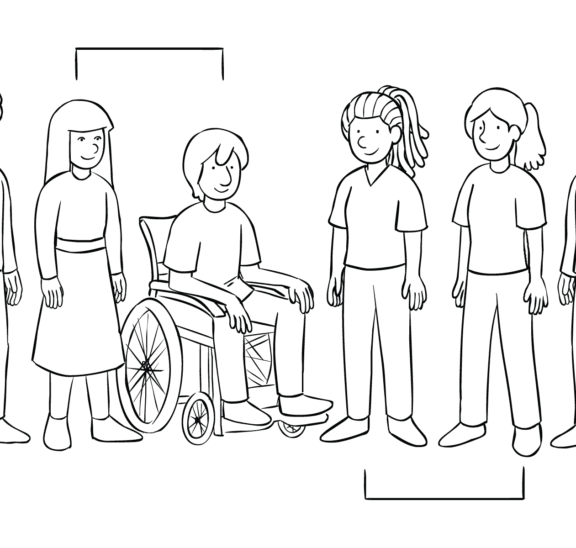 Group playing Two by Four challenging team puzzle