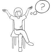 Man sitting on seat playing lateral thinking puzzle One Up One Down