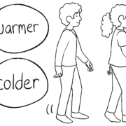 Two people playing strength-finding exercise Encanto game