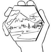 Person holding We Engage Card to viewer as part of fun storytelling exercise of Story Swap