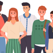 Group of people illustrated