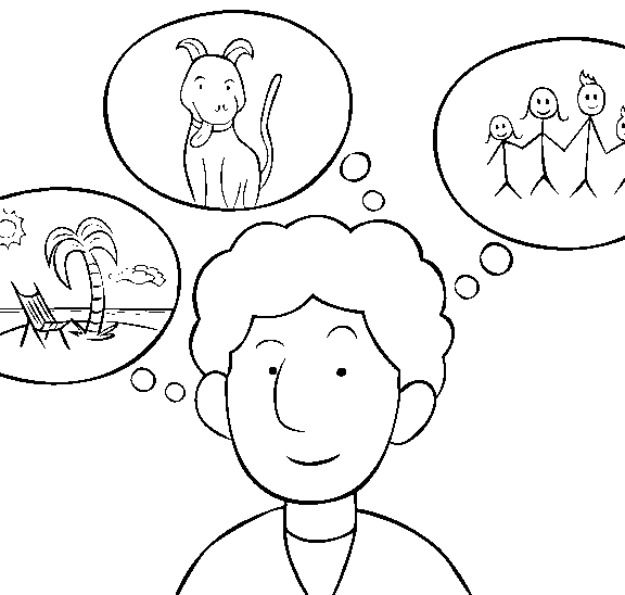 Man thinking of two truths and a dream an intriguing icebreaker game