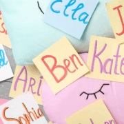 Names on Post-It notes helping groups feel like a team